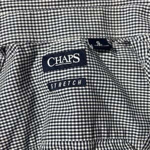 Chaps Navy and White Gingham Shirt